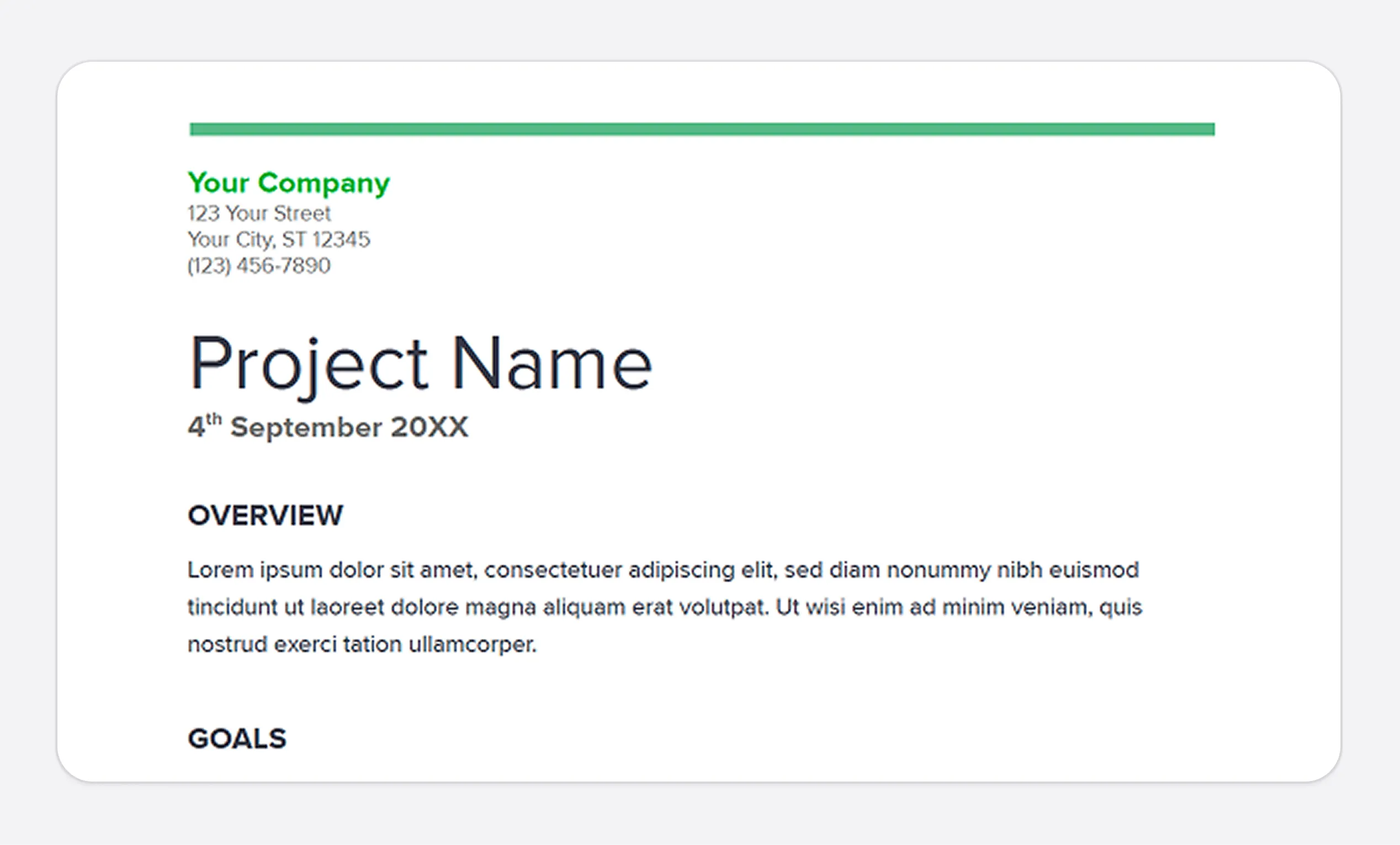 A proposal sent as a static PDF document