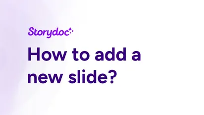 How to add a new slide?